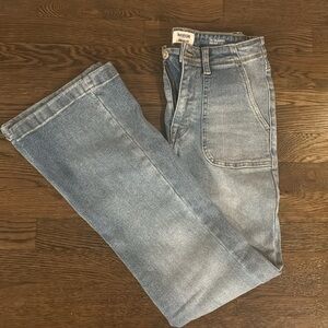 High Rise Utility Pocket Jeans